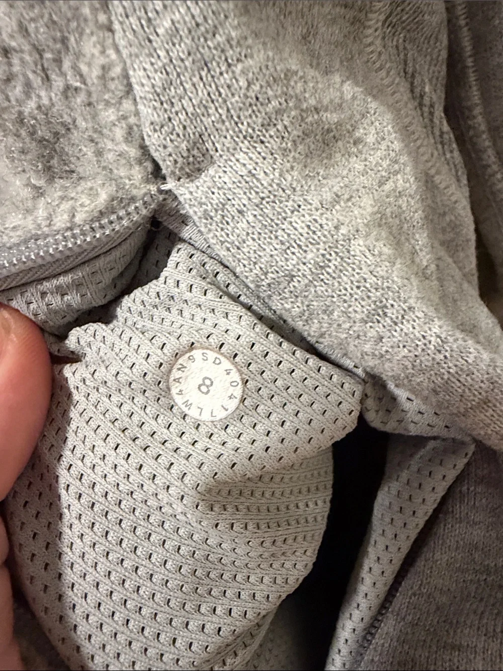 lululemon athletica Light Gray Sherpa  Athletic jacket